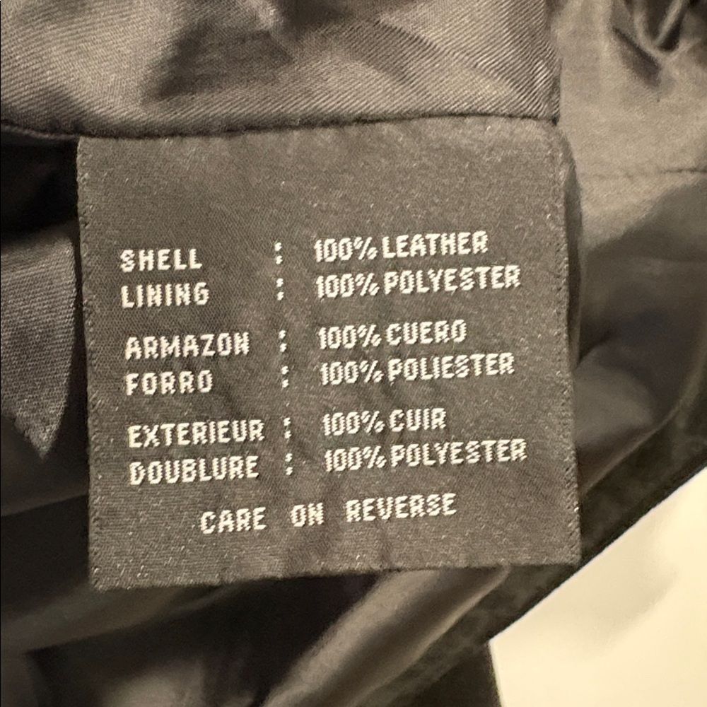 Leather/Suede Kenneth Cole Reaction Women’s 
Glossy Black Leather Suede Jacket - Picture 9 of 13